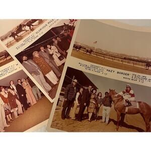 Vintage 1976 Aqueduct NY Horse Racing Winner's Circle Photos Lot of 3